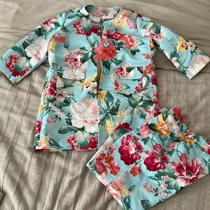 Weill Paris Floral Jacket and Pants Set – Size FR 42 (US 10 / L)